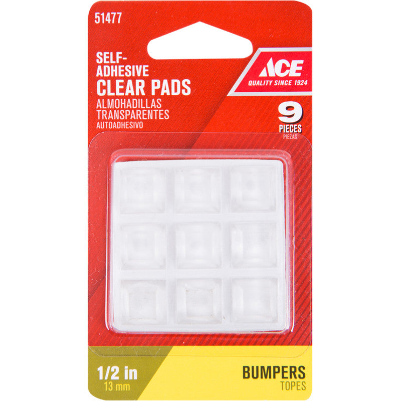 BUMPER VINYL 1/2 SQUARE CLEAR CD9