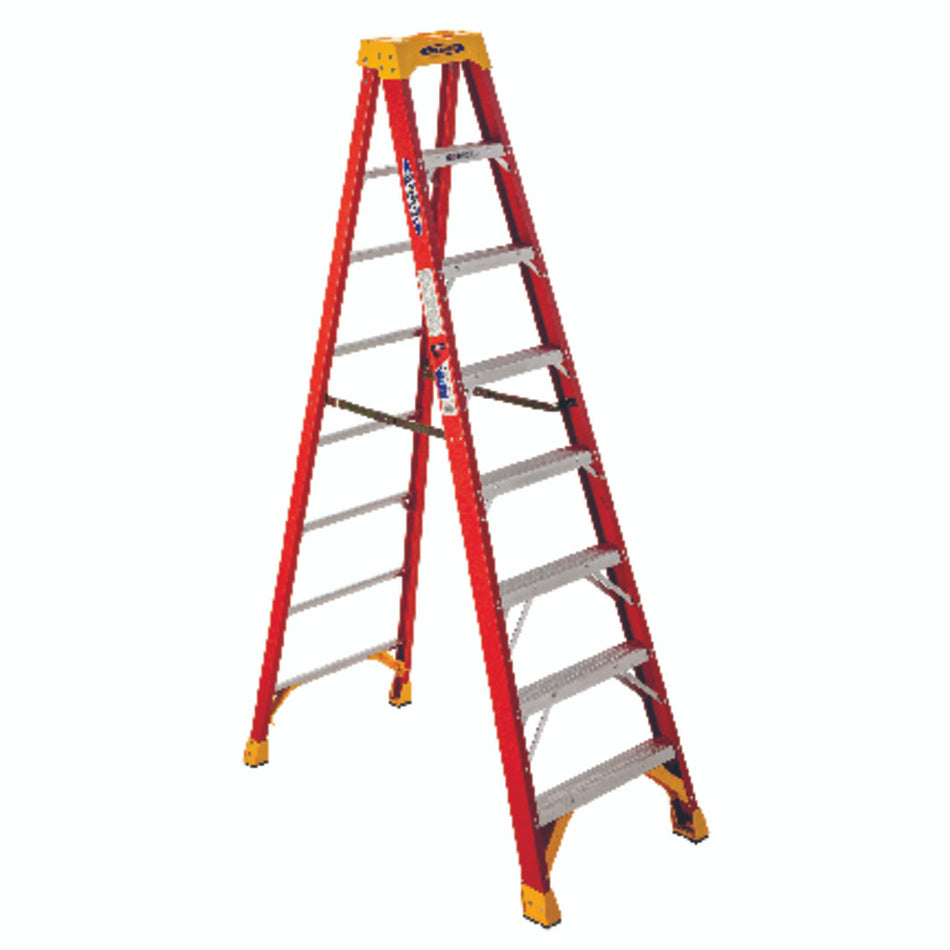 LADDER 8 FOOT STEP FIBERGLASS 300# WERNER