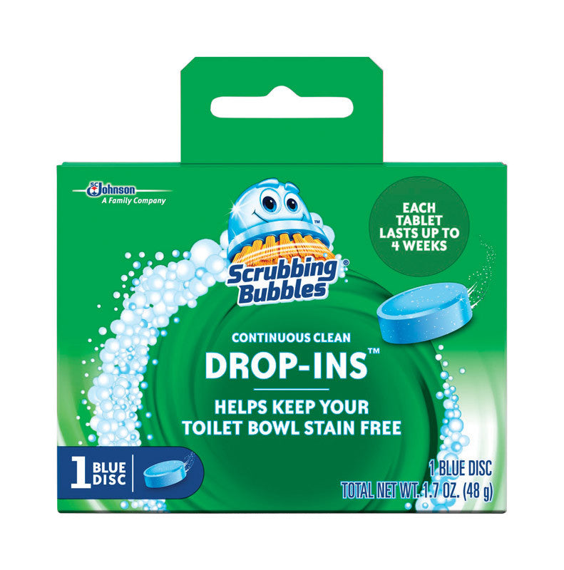 scrubbing bubbles drop-ins blue toilet bowl cleaner bathroom janitorial supplies