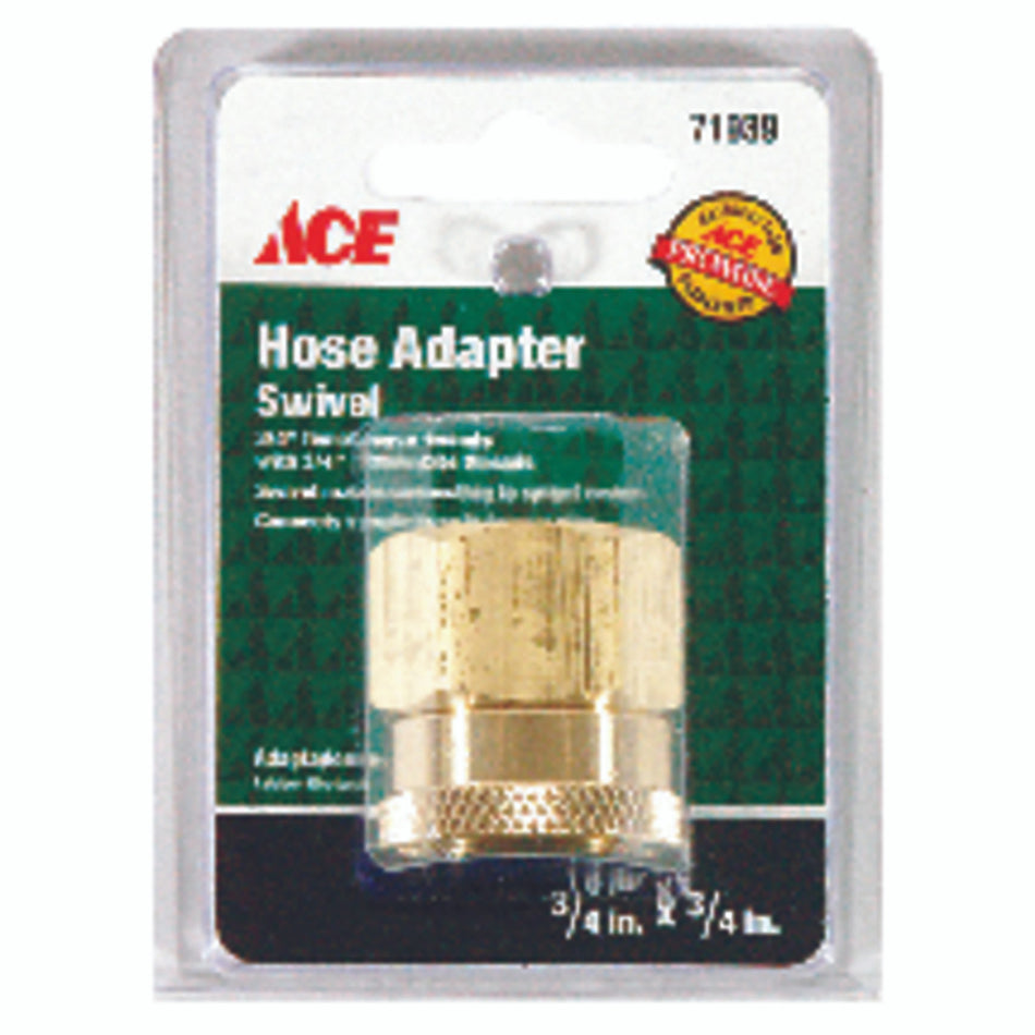 COUPLER BRASS 3/4 FEMALE HOSE -3/4 FEMALE PIPE ACE