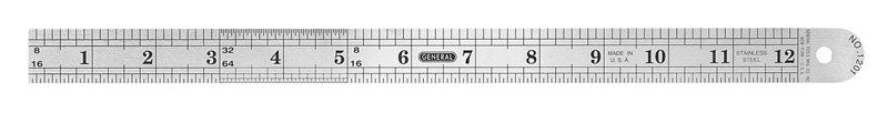 ruler 7/8 x 12 stainless steel precision hand tool