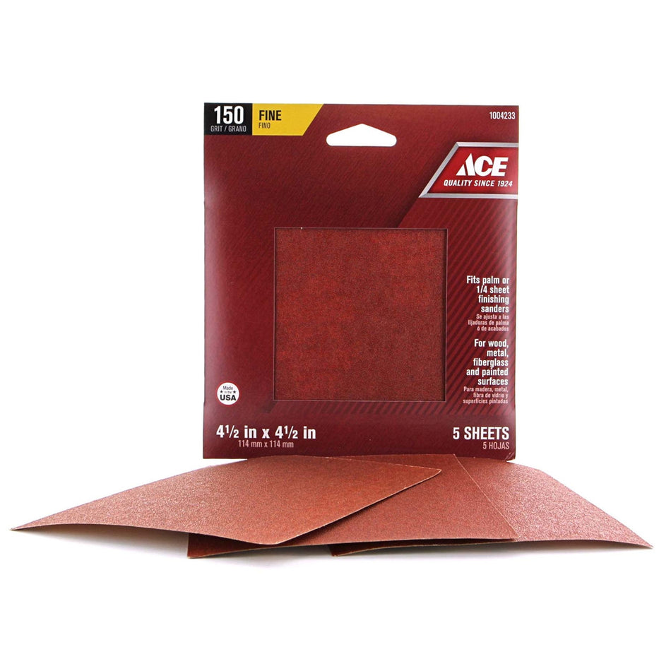 SANDPAPER FINE ACE 4 X 4.5