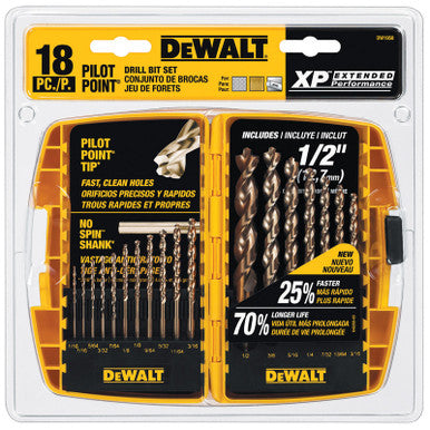Drill Bit 18 Piece Pilot Point Tip
