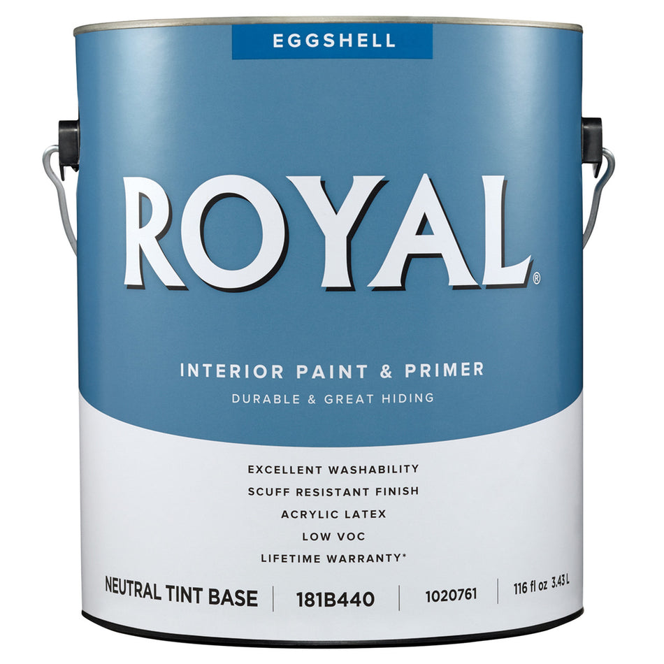 Royal Eggshell Tint Base Neutral Base Acrylic Latex Paint and Primer Indoor 1 gallon