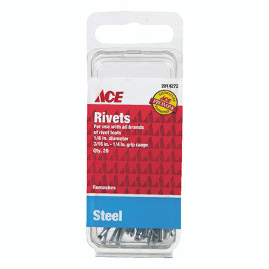 Ace Rivet Rivet Steel 1/8 X 1/4 Ace 20 Pack | Miller Industrial