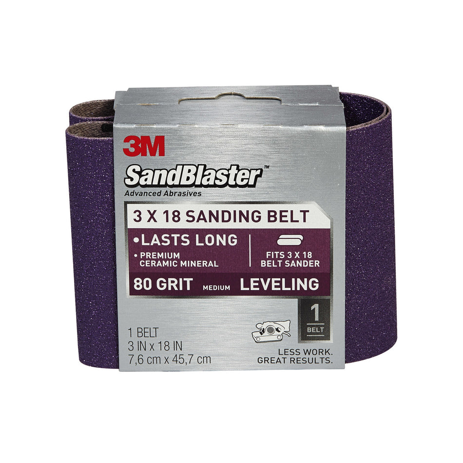 SANDBELT 3 X 18 80 GRIT PACK 1