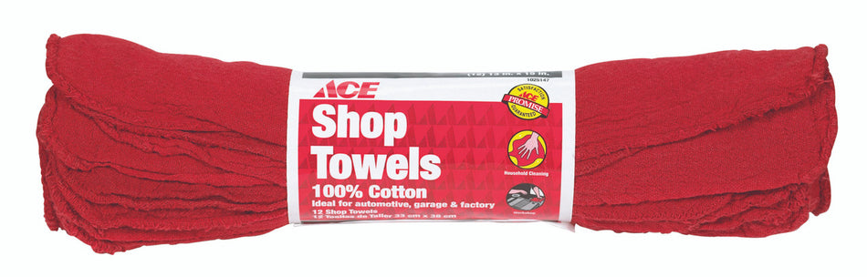 SHOP TOWELS RED ROLL 12