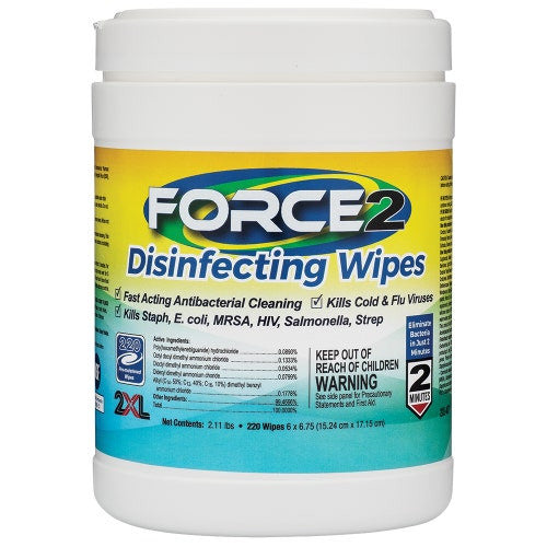 FORCE2 DISINFECTING WIPES PK220