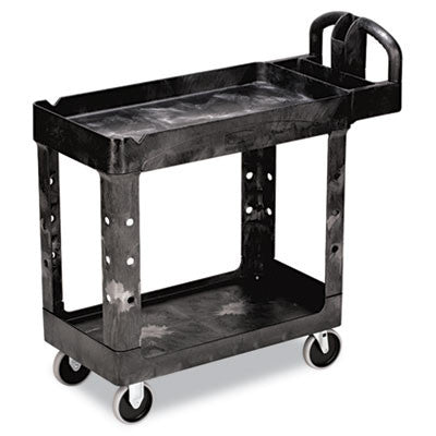cart utility resin 16 x 30 black janitorial cleaning supply facility maintenance