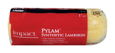 Linzer Impact Pylam Synthetic Lambskin 1 in. x 9 in. W Regular Paint Roller Cover 1 pk