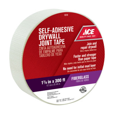 Ace 300 L x 1.88 in. W Fiberglass Mesh White Self Adhesive Drywall Joint Tape