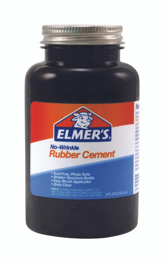 Rubber Cement No Wrinkle 8 Ounce