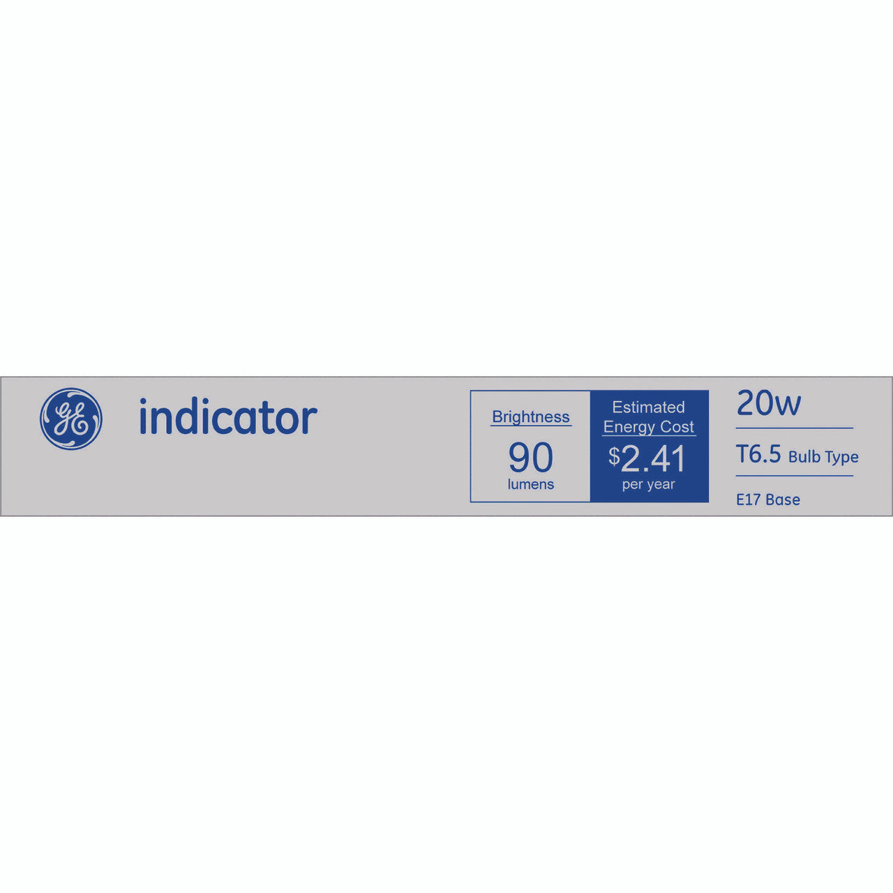 bulb exit 20 watt t6-1/2 ge incandescent light bulb 20W 