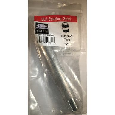 Nipple Stainless Steel 1/2 X 6