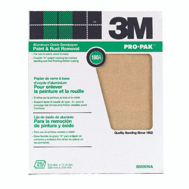 Sand Paper 9 X 11 Pro 180A 25 Pack