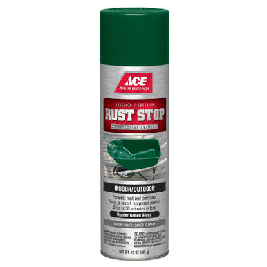 Ace Rust Stop Gloss Hunter Green Spray Paint 15 ounce
