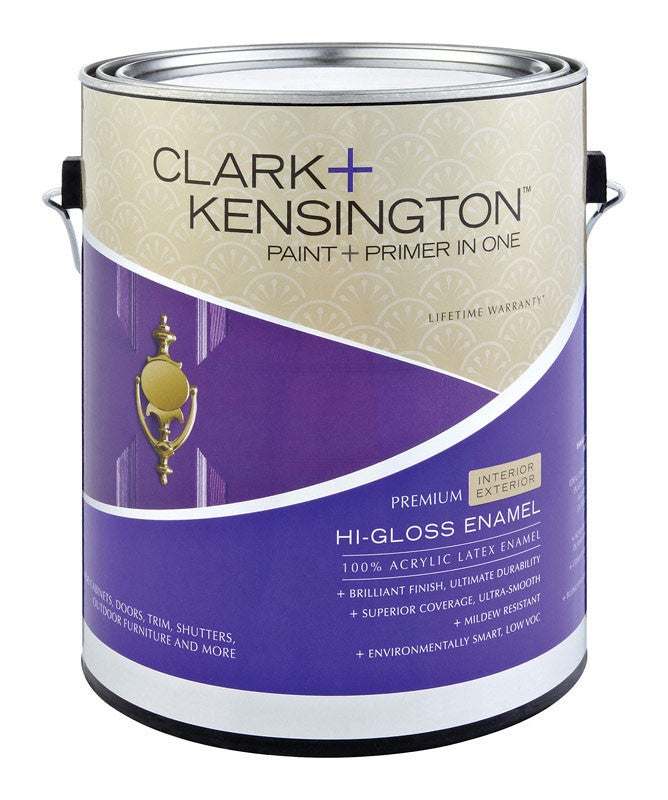 Clark+Kensington High-Gloss Canary Yellow Acrylic Latex Paint and Primer Indoor/Outdoor 1 gal.