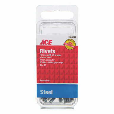 Rivet Steel 1/8 X 1/8 Ace 25 Pack