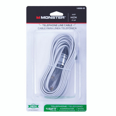 Cord Phone Line 15 Foot White