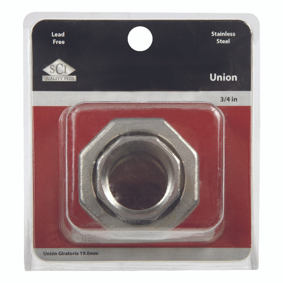 GROUND JOINT UNION 3/4 STAINLESS STEEL