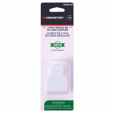 Coupler 2 Way Inline White