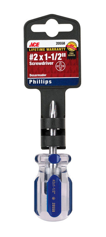 ace no. 2 sizes x 1-1/2 in. l phillips screwdriver 1 pc. phillips screwdriver hand tool