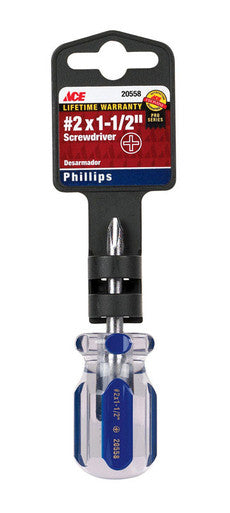 Ace No. 2 Sizes x 1-1/2 in. L Phillips Screwdriver 1 pc.