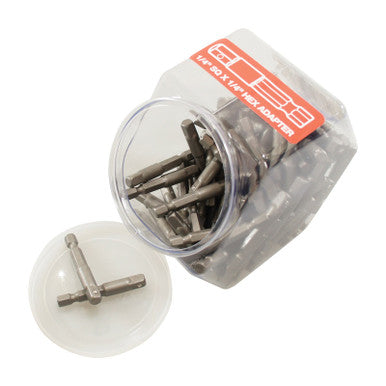 Best Way Tools Adapter 1/4 x 2 in. L Socket Adapter Carbon Steel 1 pc.