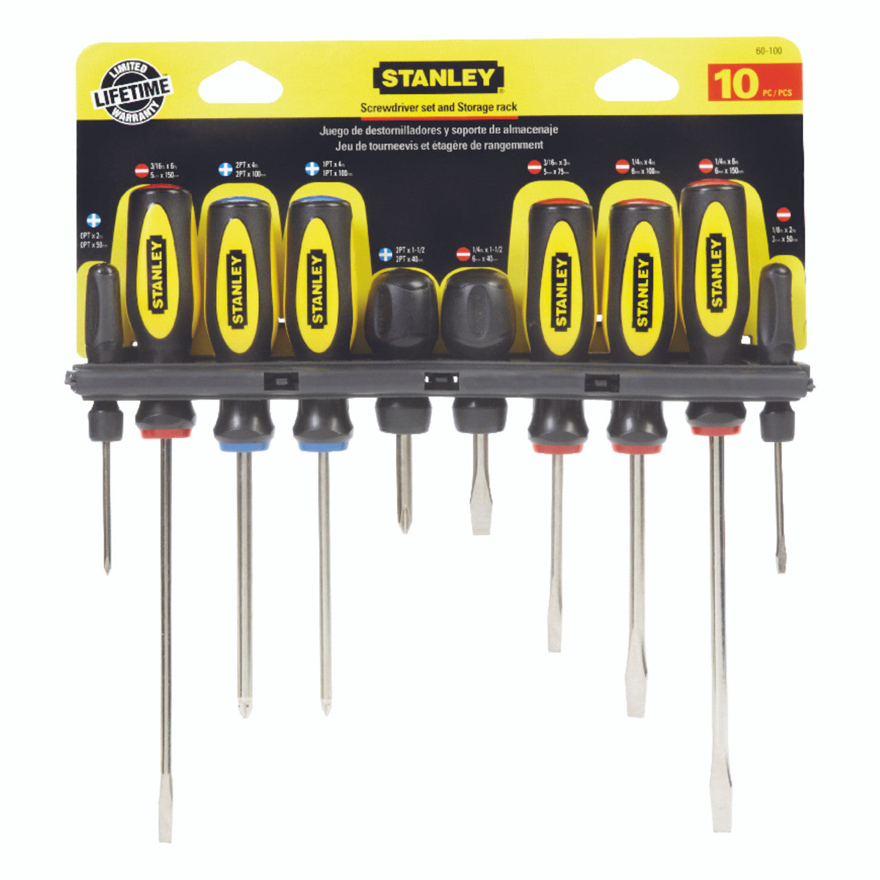 screwdriver set 10 piece stanley multi-tip screwdriver hand tool