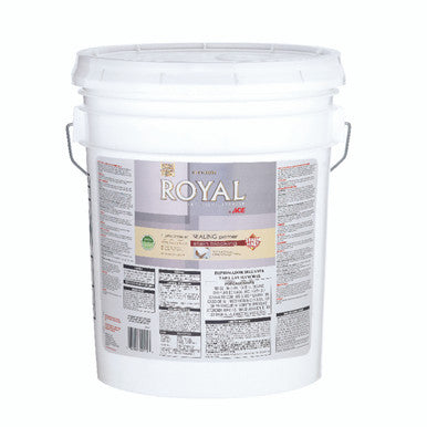 Royal Interior Exterior Latex Satin White Primer 5 Gallon