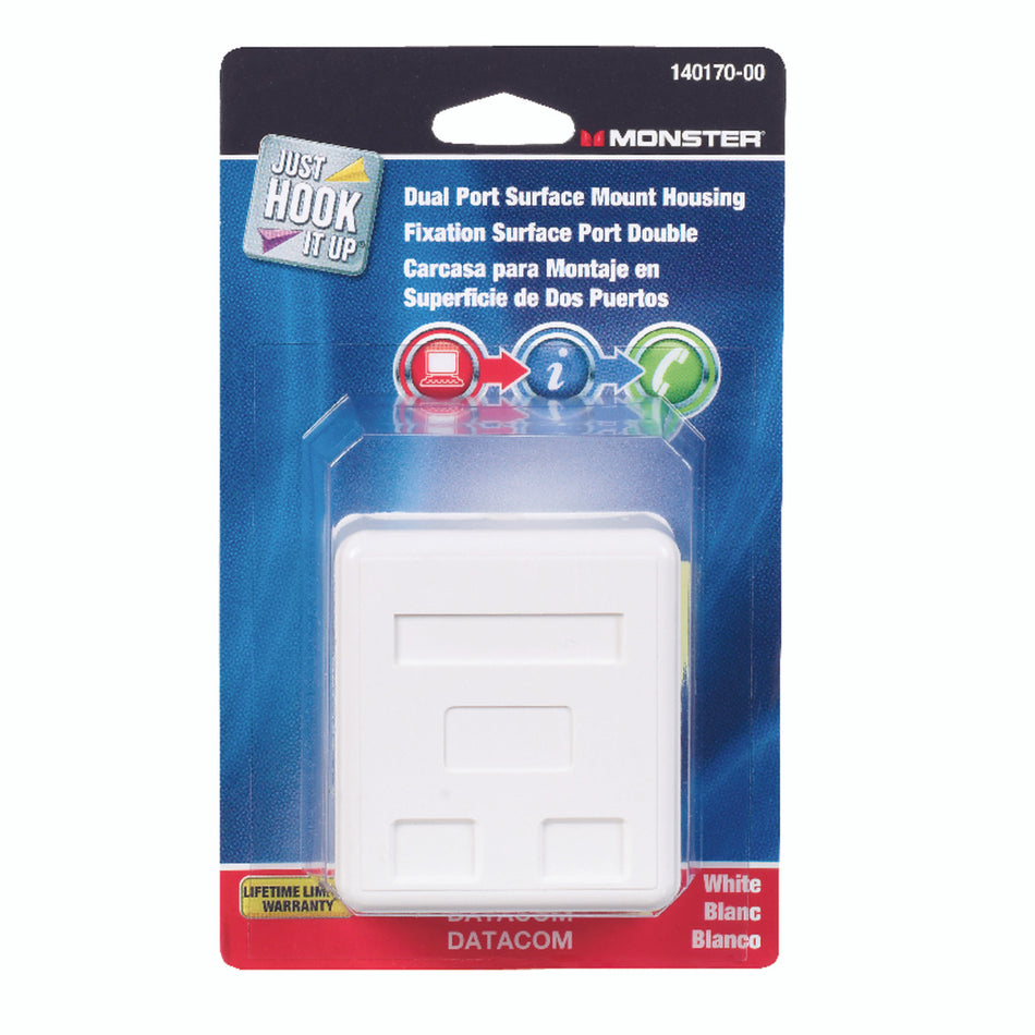 HOUSING DUAL PORT WHITE