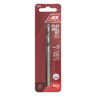 Ace 1/4 in. High Speed Steel Pilot Drill Bit 1 pc.