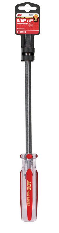 ace 5/16 in. x 8 in. l slotted screwdriver 1 pc. slotted screwdriver hand tool