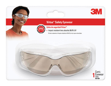 3M Virtua Safety Glasses Gray Lens Clear Frame 1 pc.