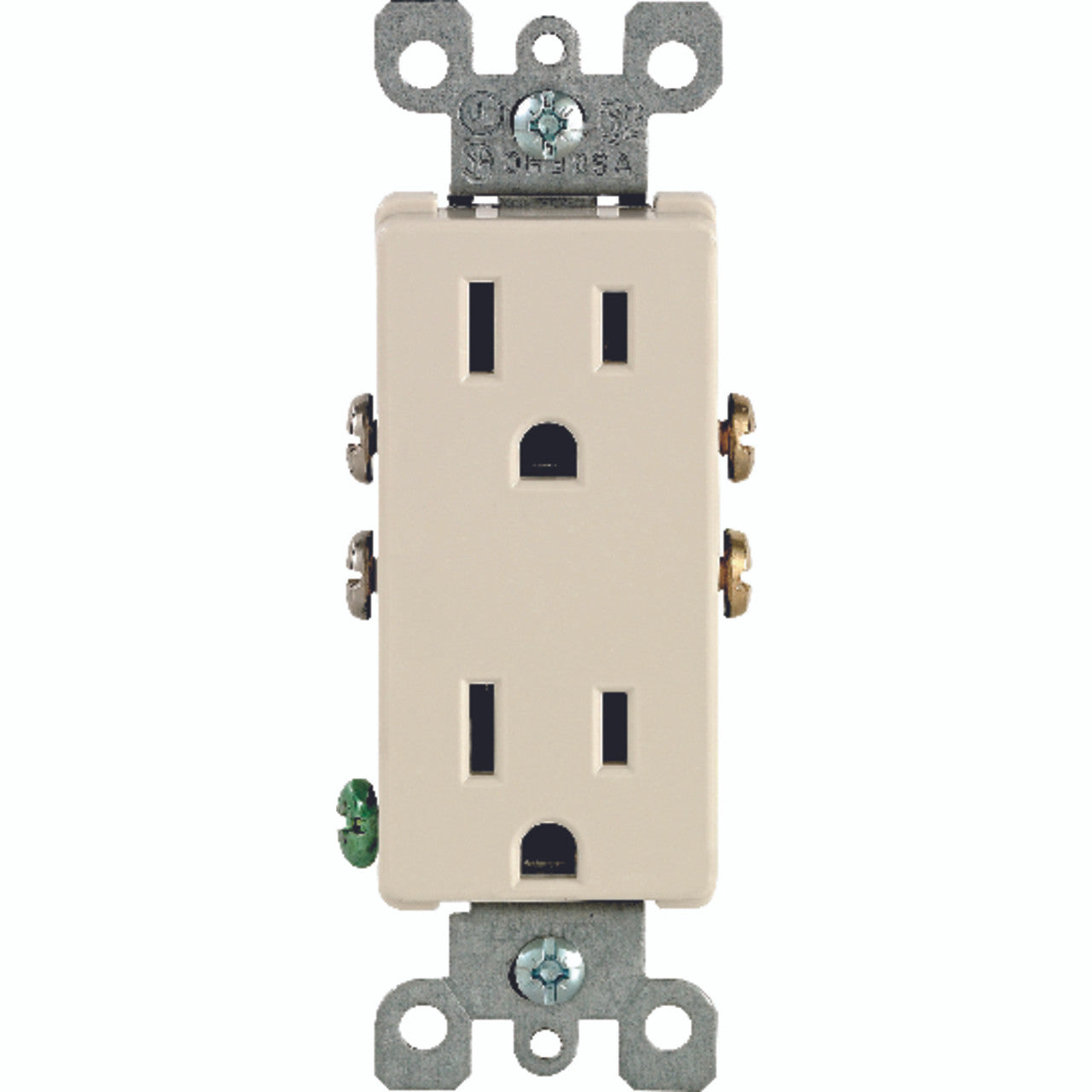 leviton decora 15 amps 125 volt duplex light almond outlet 5-15r 1 pack electrical supply