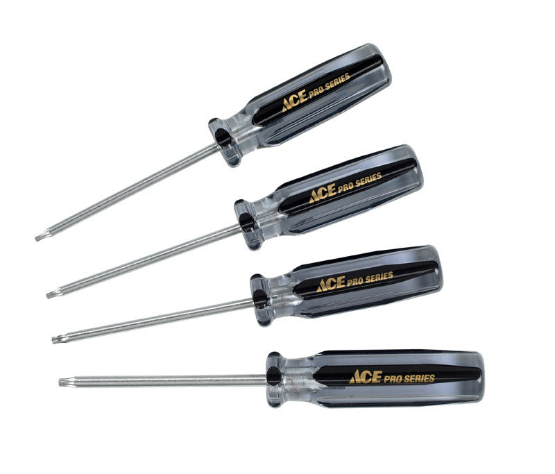 ace pro 4 pc. torx screwdriver set 9.8 in. torx screwdriver hand tool