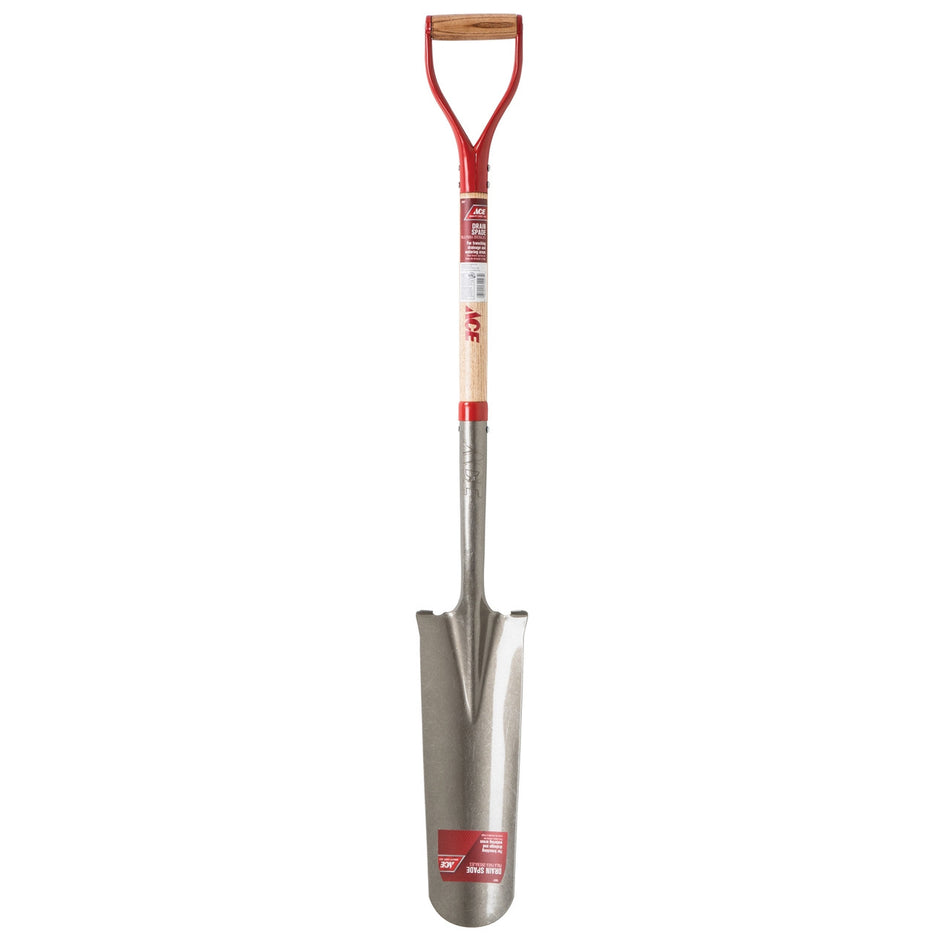 wood spade lawn garden tool