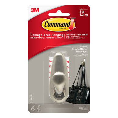 Hook Metal Medium Brushed Nickel