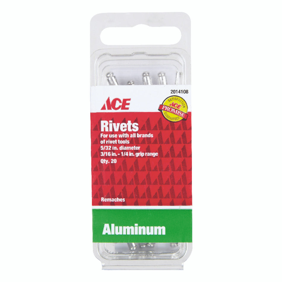 RIVET ALUMINIUM 5/32 X 1/4 ACE 20 PACK