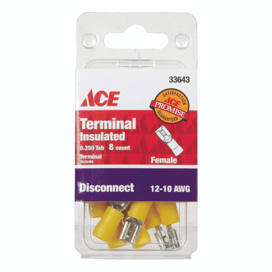 DISC FEMALE INSULATED 12-10 AWG 8 PACK