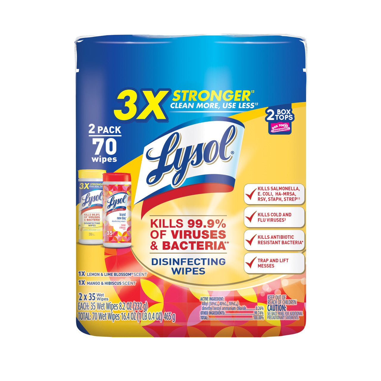 disinfecting wipes 70-count lemon surface sanitizer
