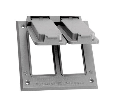 GFCI Cover 2 Gang Gray