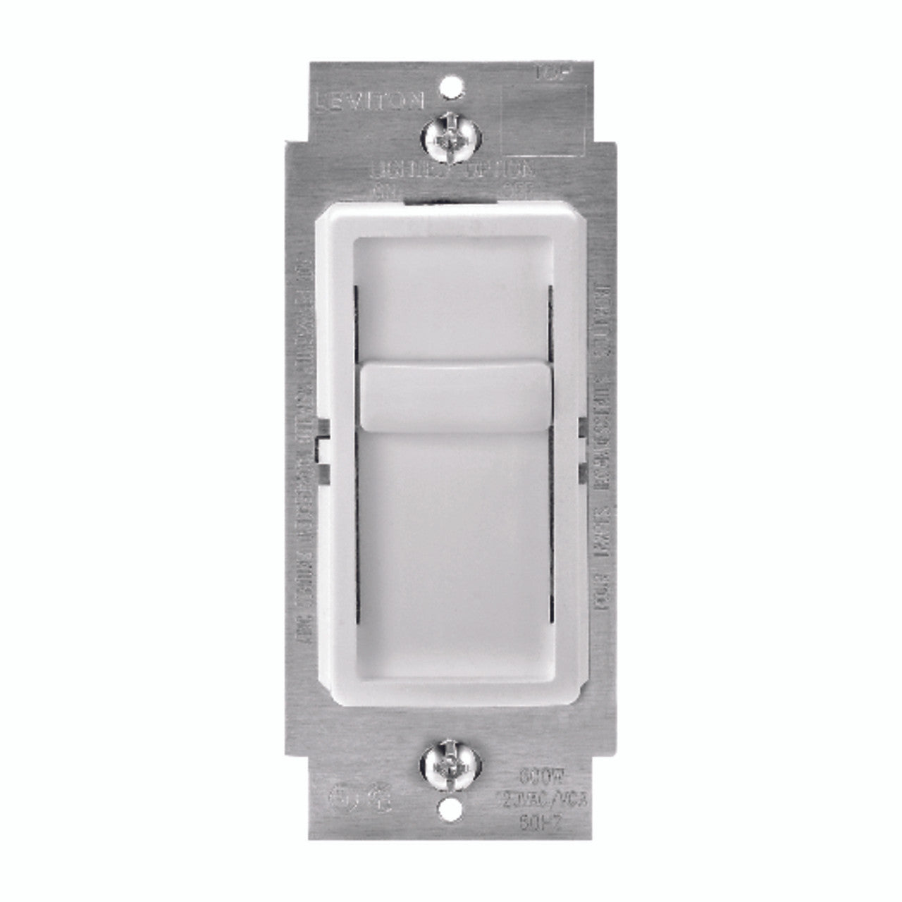 dimmer slide single pole white dimmer switch  lighting control