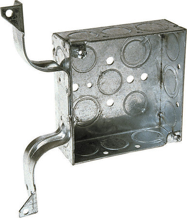 Raco 4 in. Square Steel Junction Box Gray
