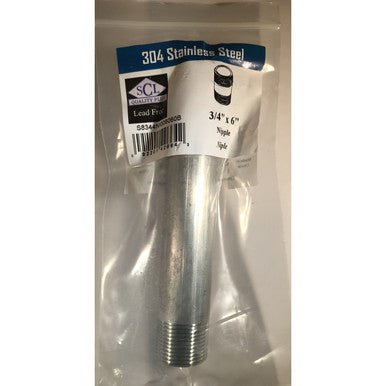 Nipple Stainless Steel 3/4 X 6