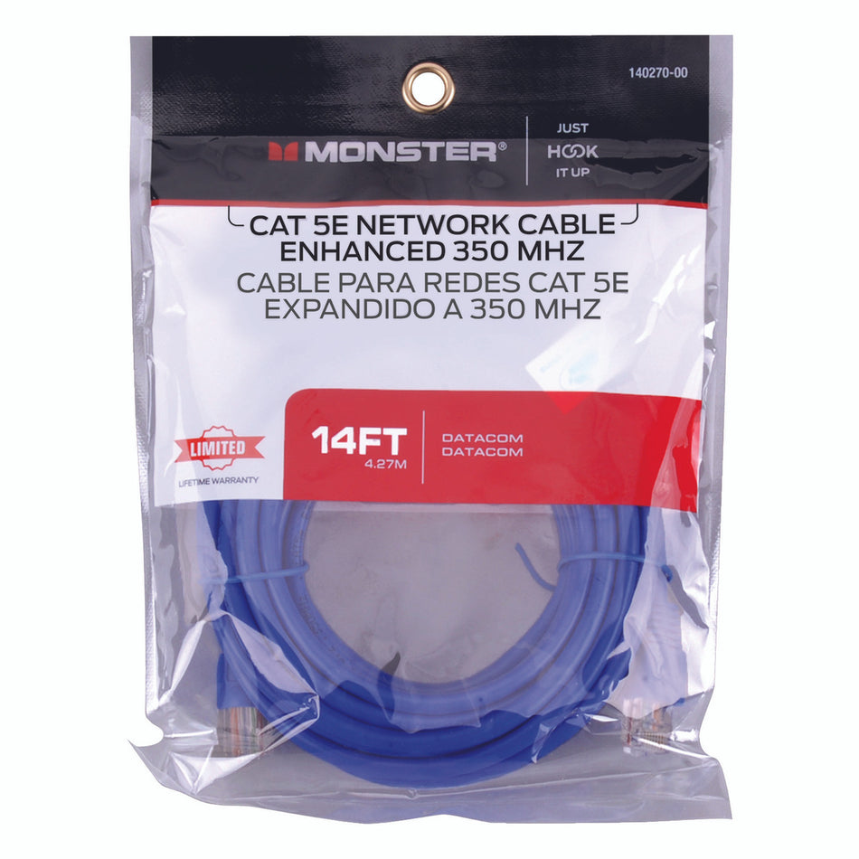 CABLE CATEGORY 5E 14 FOOT BLUE