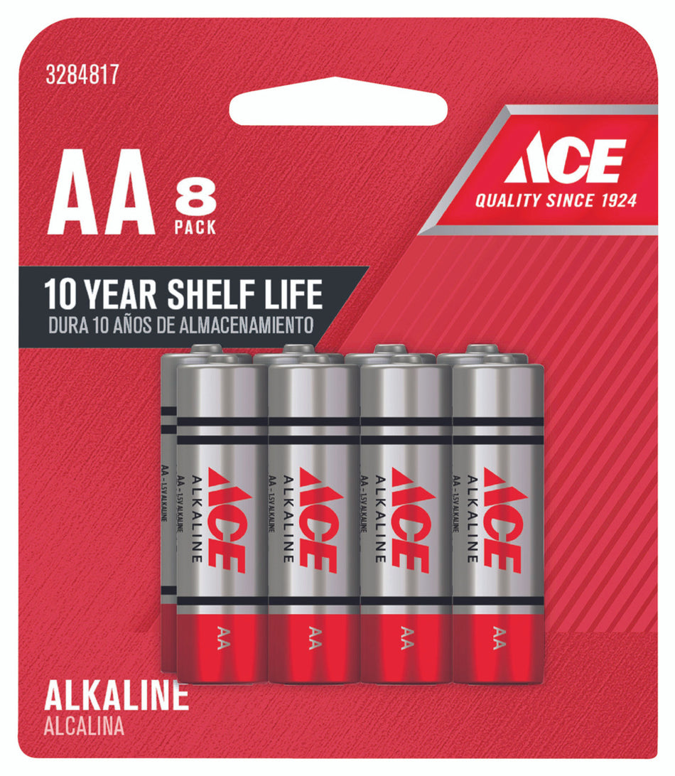 BATTERY ALKALINE AA CD8 ACE