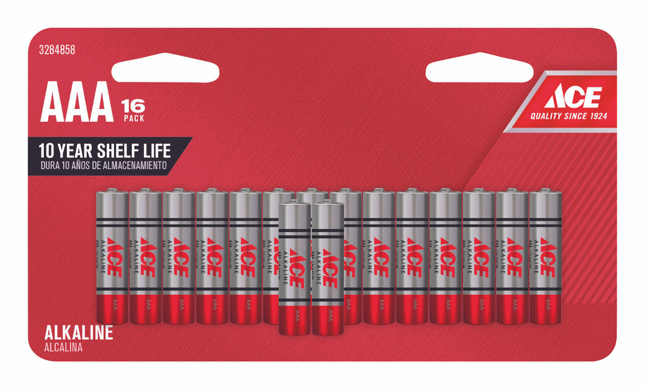 AAA alkaline batteries 16-pack Ace