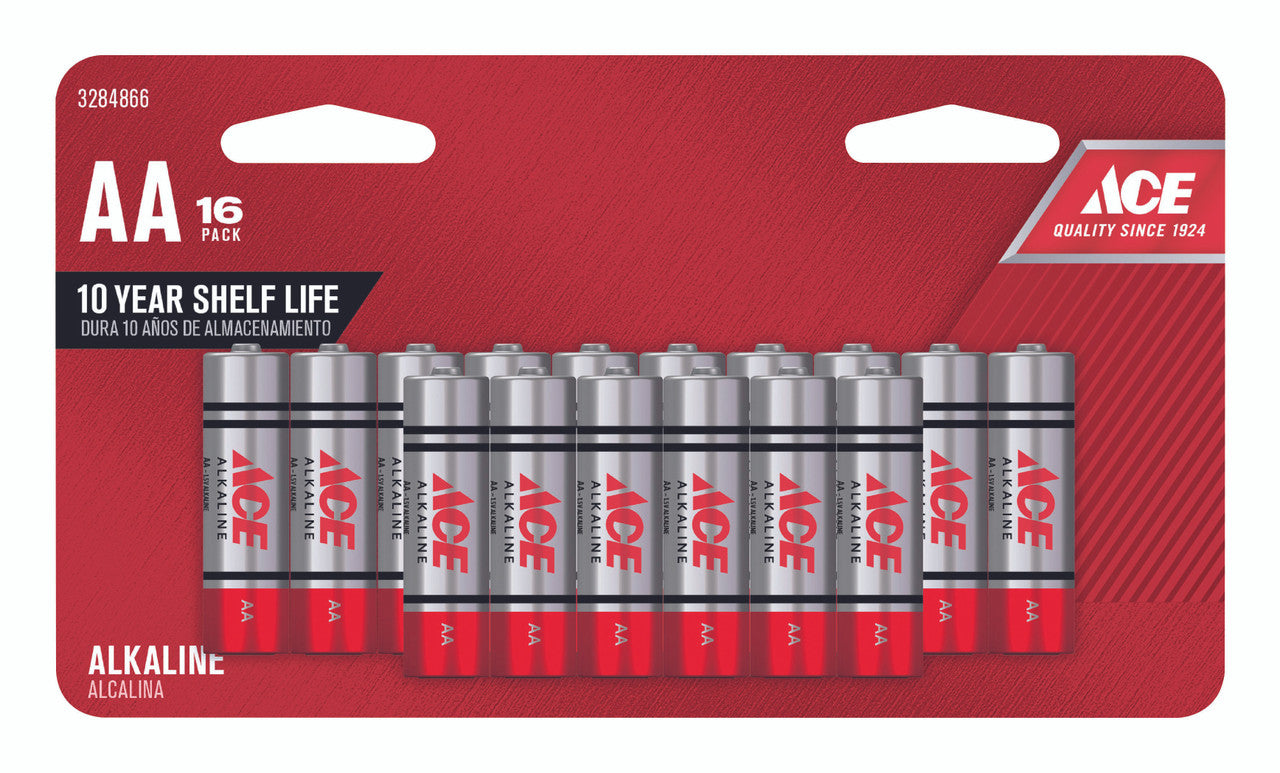 AA alkaline batteries 16-pack Ace