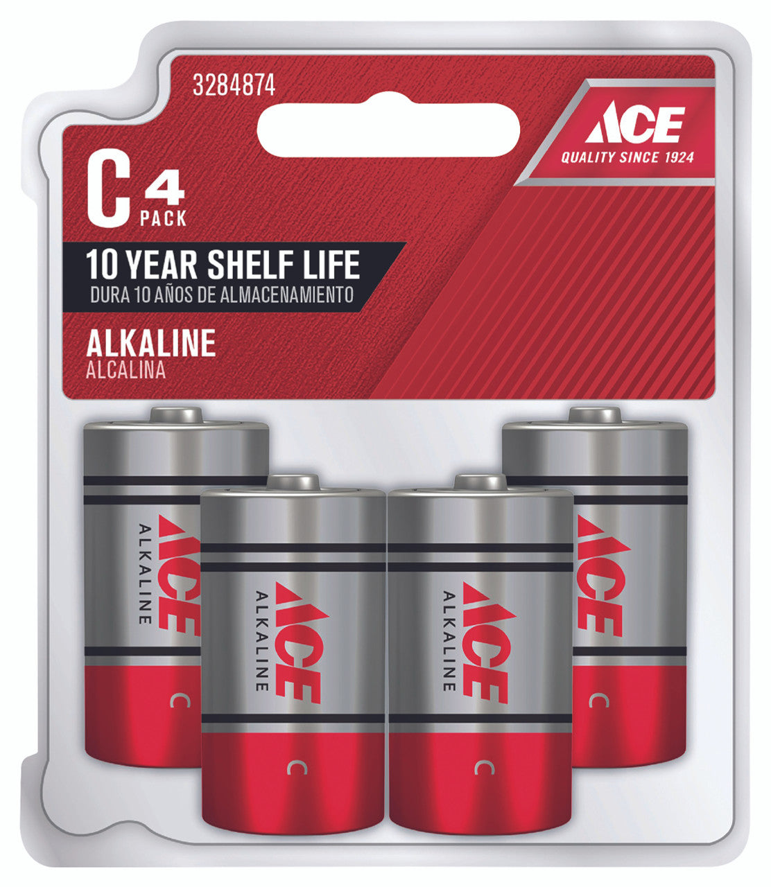 ace C alkaline battery 4-pack household